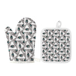 Illuminati Pattern Print Oven Mitt And Pot Holder Set