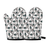 Illuminati Pattern Print Oven Mitts