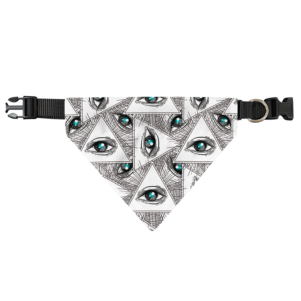 Illuminati Pattern Print Over The Collar Dog Bandana