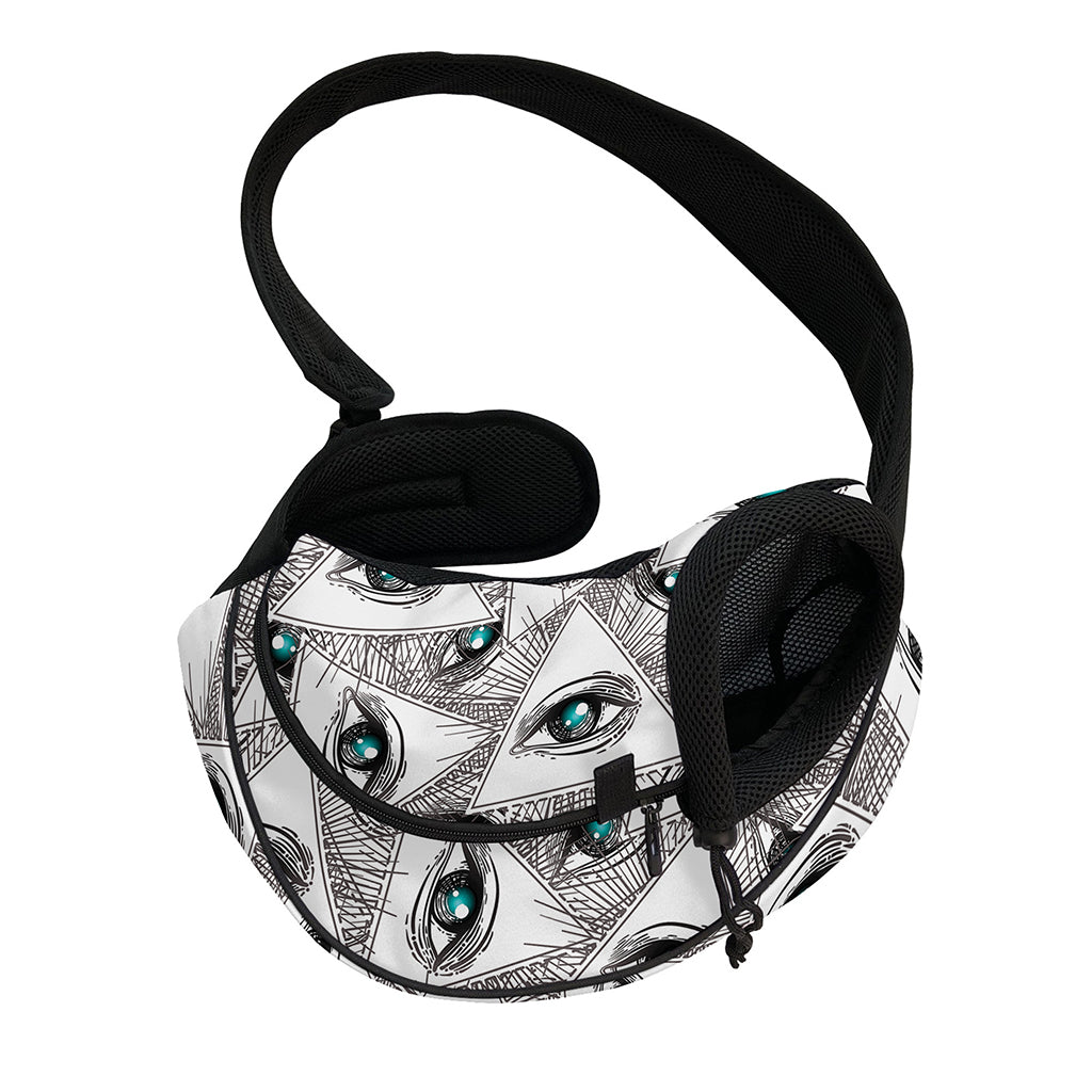 Illuminati Pattern Print Pet Sling Carrier