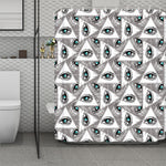 Illuminati Pattern Print Polyester Shower Curtain