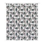 Illuminati Pattern Print Polyester Shower Curtain