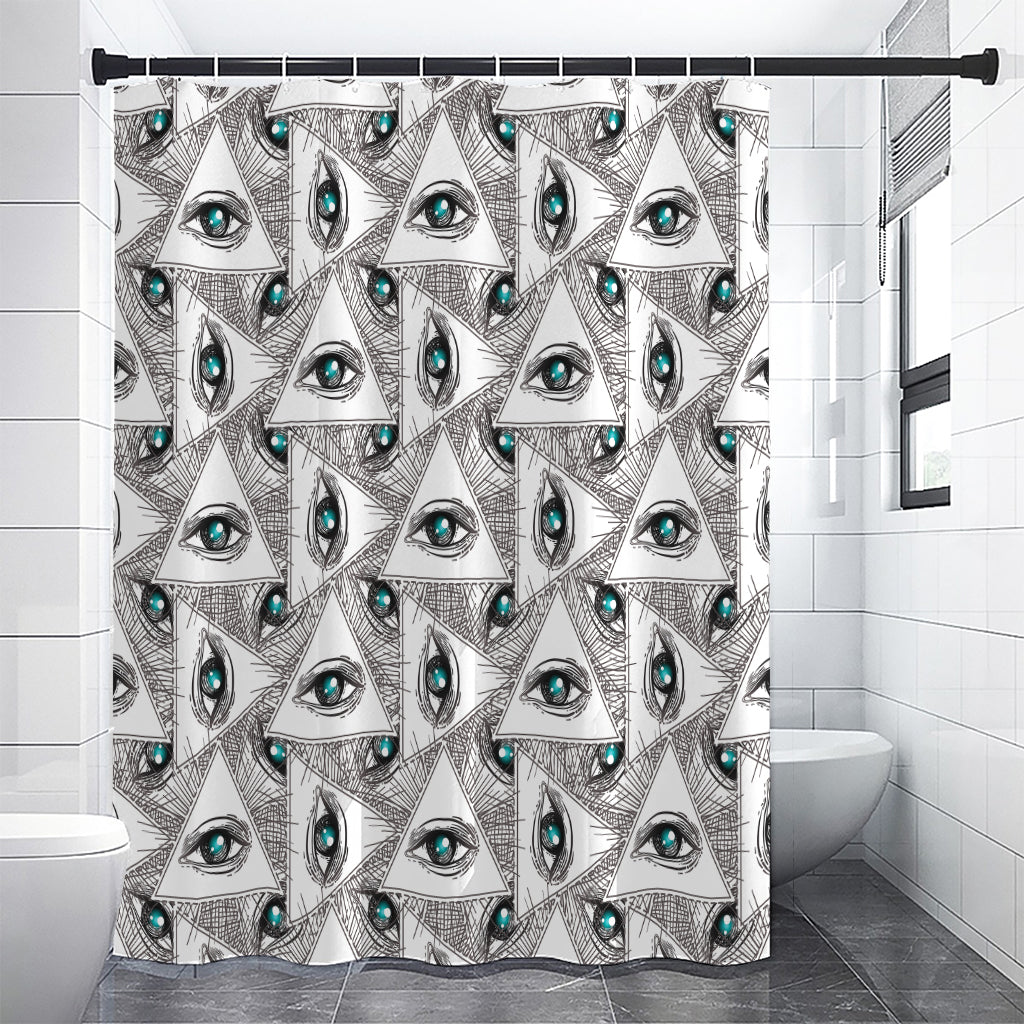 Illuminati Pattern Print Premium Shower Curtain