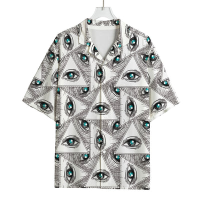 Illuminati Pattern Print Rayon Hawaiian Shirt