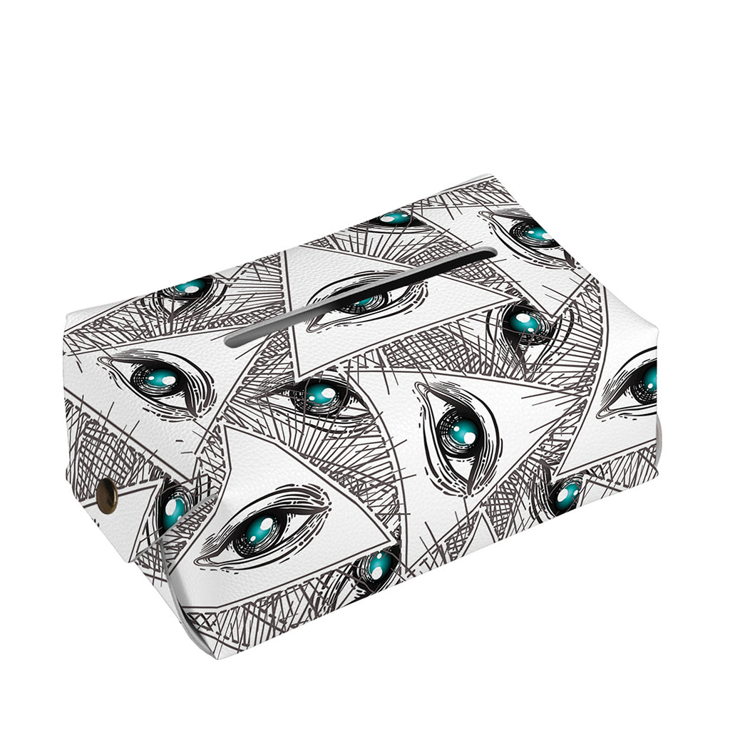 Illuminati Pattern Print Rectangle Tissue Box Cover