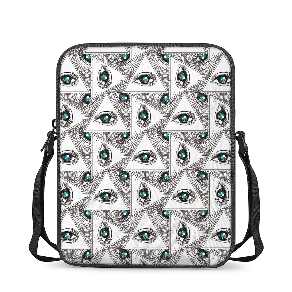 Illuminati Pattern Print Rectangular Crossbody Bag
