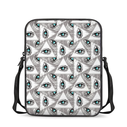 Illuminati Pattern Print Rectangular Crossbody Bag