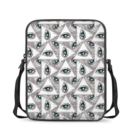 Illuminati Pattern Print Rectangular Crossbody Bag