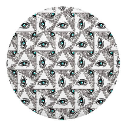 Illuminati Pattern Print Round Blanket