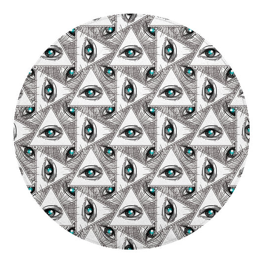 Illuminati Pattern Print Round Blanket