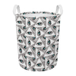 Illuminati Pattern Print Round Laundry Basket