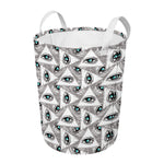 Illuminati Pattern Print Round Laundry Basket