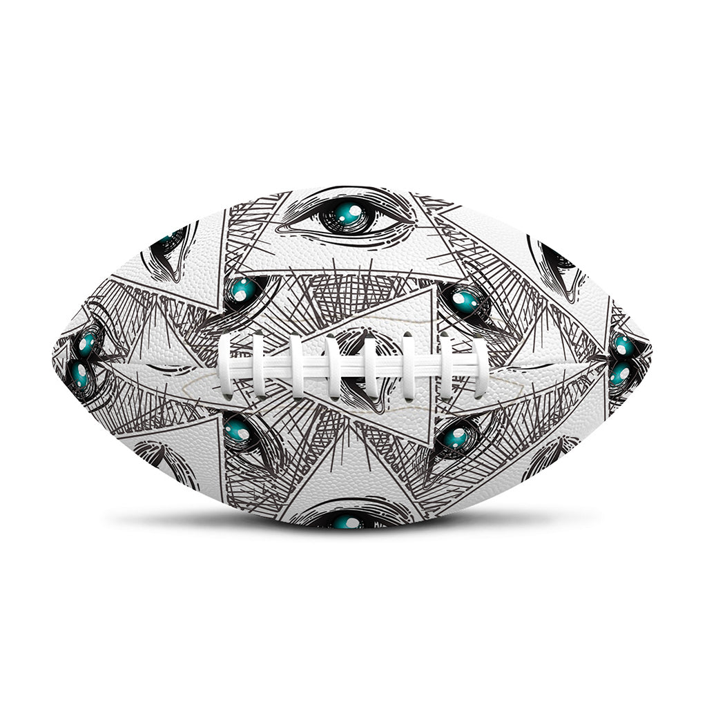 Illuminati Pattern Print Rugby Ball