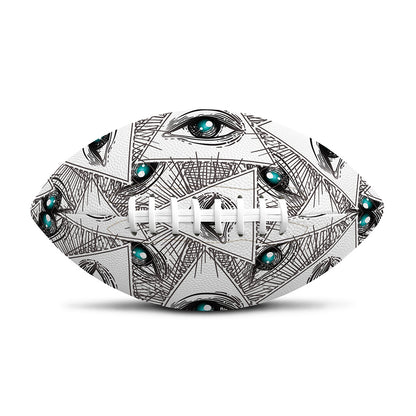 Illuminati Pattern Print Rugby Ball