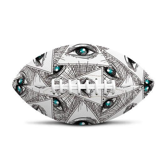 Illuminati Pattern Print Rugby Ball