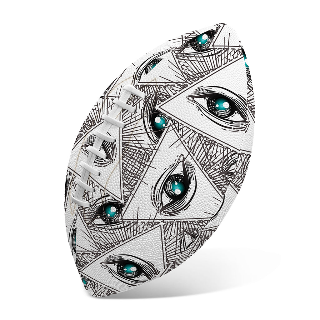 Illuminati Pattern Print Rugby Ball