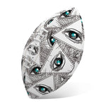 Illuminati Pattern Print Rugby Ball