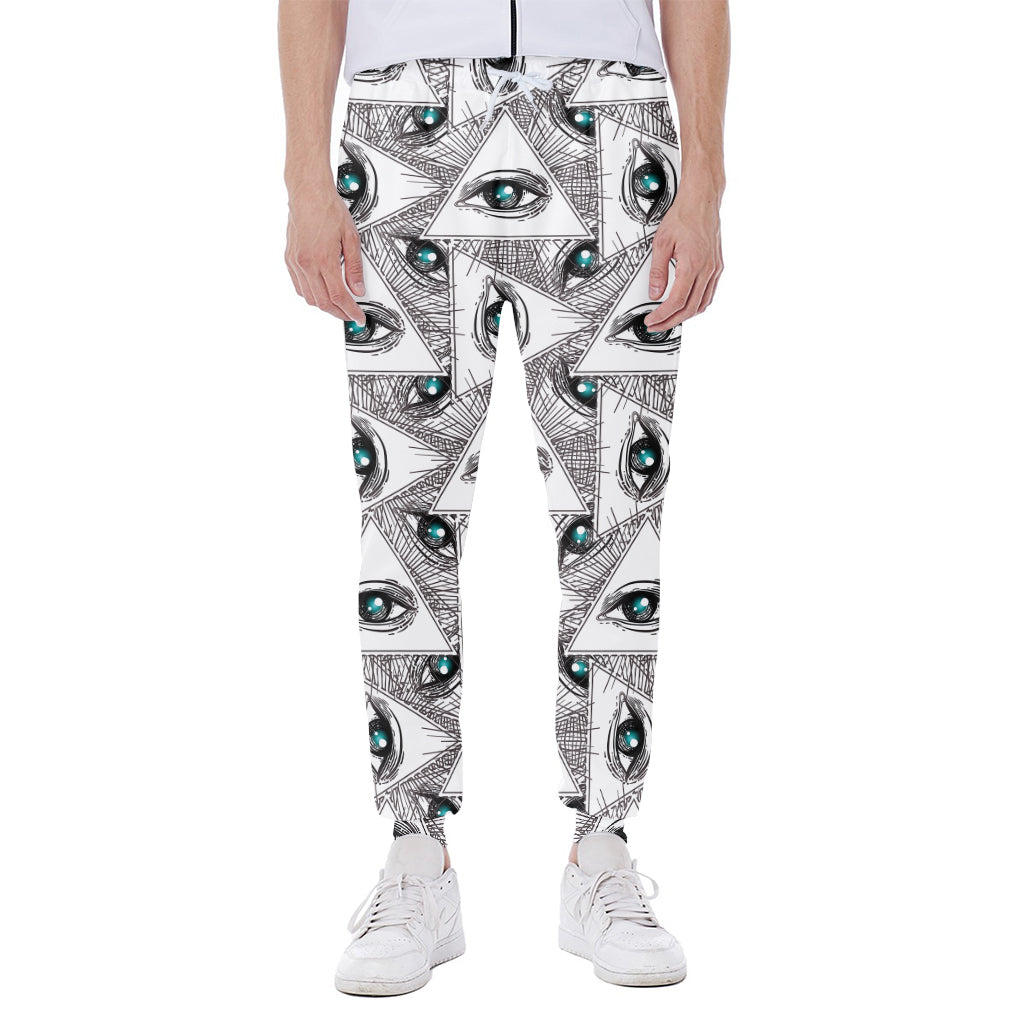 Illuminati Pattern Print Scuba Joggers
