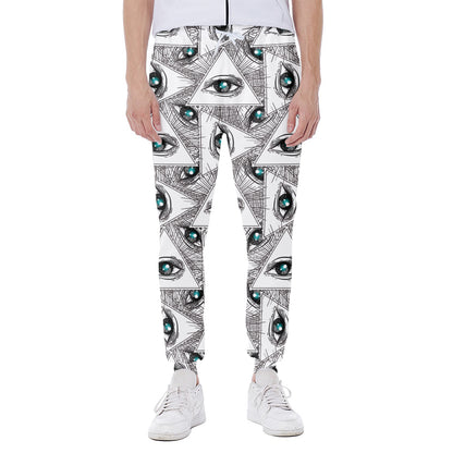 Illuminati Pattern Print Scuba Joggers