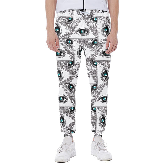 Illuminati Pattern Print Scuba Joggers
