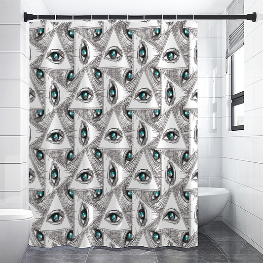 Illuminati Pattern Print Shower Curtain