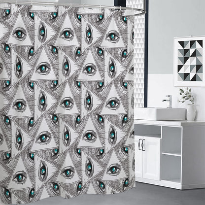Illuminati Pattern Print Shower Curtain