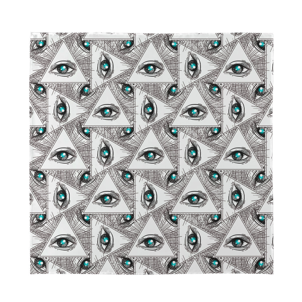 Illuminati Pattern Print Silk Bandana