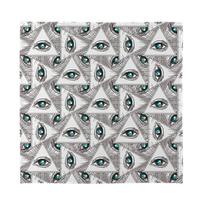 Illuminati Pattern Print Silk Bandana