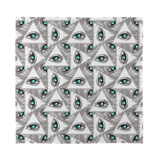Illuminati Pattern Print Silk Bandana