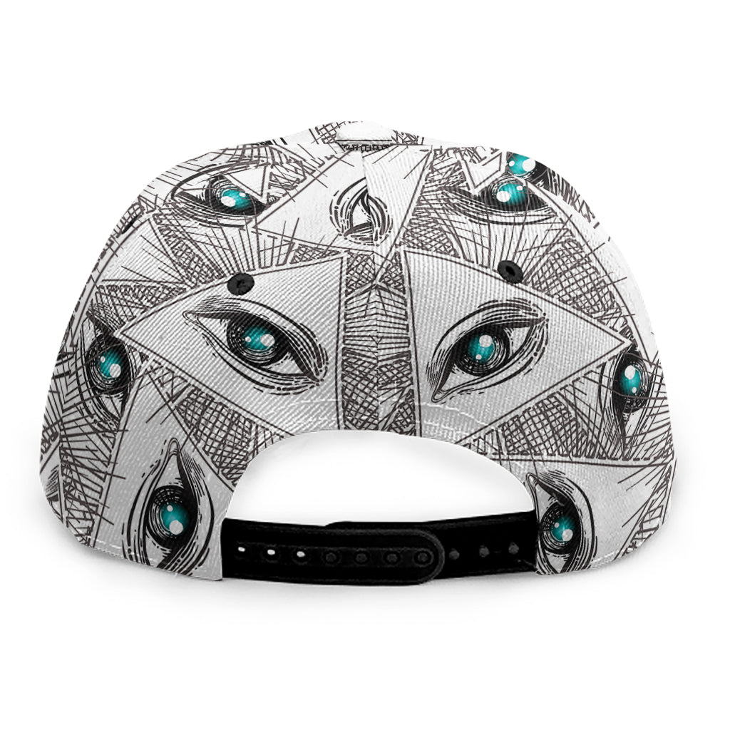 Illuminati Pattern Print Snapback Cap