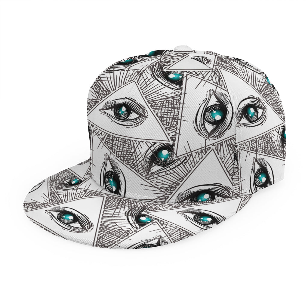 Illuminati Pattern Print Snapback Cap
