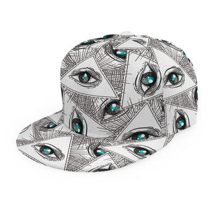 Illuminati Pattern Print Snapback Cap