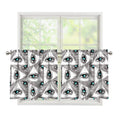 Illuminati Pattern Print Tier Curtains
