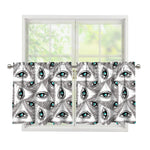 Illuminati Pattern Print Tier Curtains
