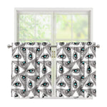 Illuminati Pattern Print Tier Curtains