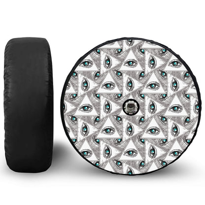 Illuminati Pattern Print Tire Cover With Camera Hole