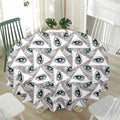 Illuminati Pattern Print Waterproof Round Tablecloth