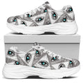 Illuminati Pattern Print White Chunky Shoes