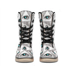 Illuminati Pattern Print Winter Boots