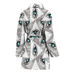 Illuminati Pattern Print Women's Bathrobe