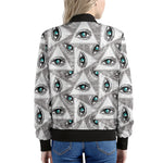Illuminati Pattern Print Women's Bomber Jacket