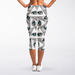 Illuminati Pattern Print Women's Capri Leggings