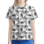 Illuminati Pattern Print Women's Polo Shirt