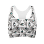 Illuminati Pattern Print Women's Sports Bra