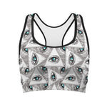 Illuminati Pattern Print Women's Sports Bra