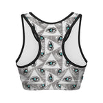Illuminati Pattern Print Women's Sports Bra