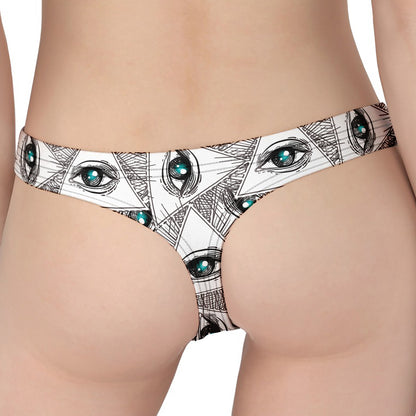 Illuminati Pattern Print Women's Thong