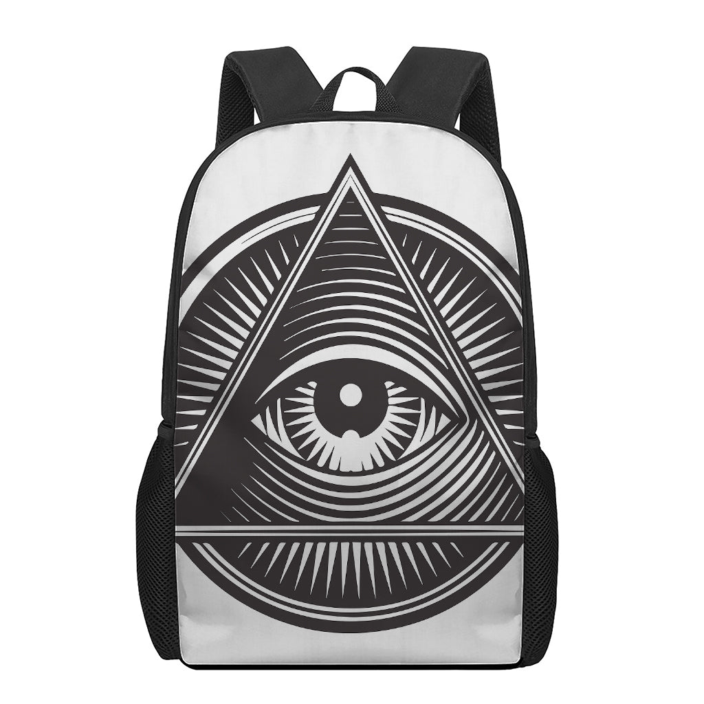 Illuminati Symbol Print 17 Inch Backpack