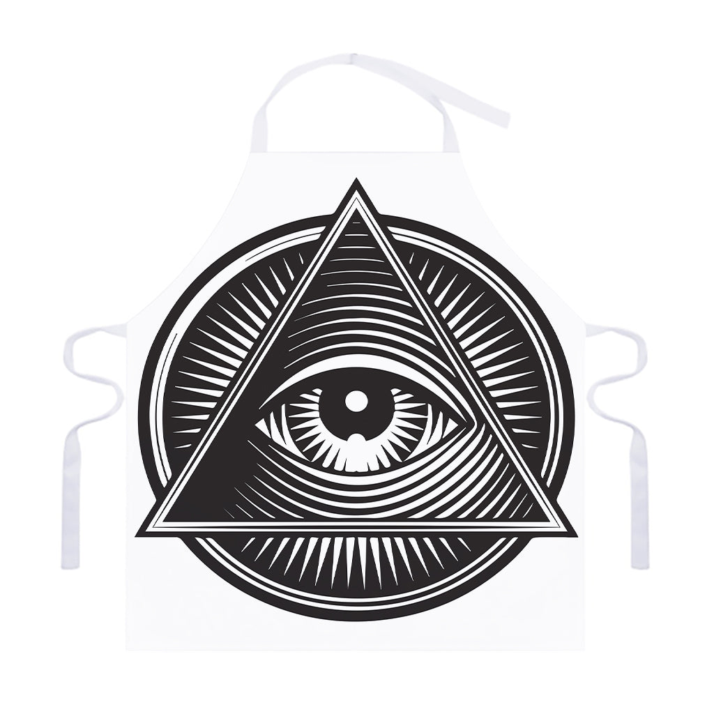 Illuminati Symbol Print Adjustable Apron