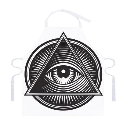 Illuminati Symbol Print Adjustable Apron